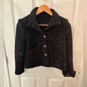 Elegant ba&sh Black Striped Women's Jacket